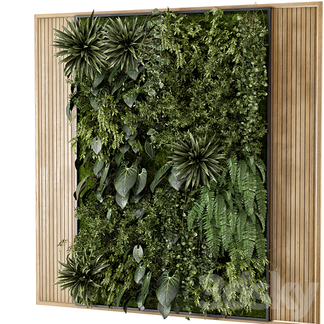 Indoor Wall Vertical Garden Set – Set 728 3DSMax File - thumbnail 6