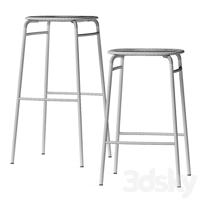 De Vorm Twist Pet Bar Stools 3dsky