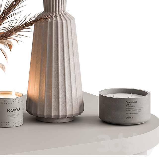 Vase and Plant Decorative Set - Set 120 3dsky