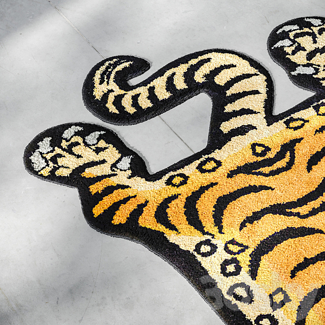 Tibetan tiger rug 3d