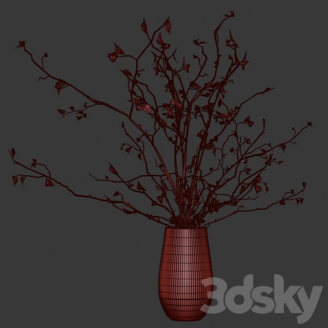Branches in a vase 3DSMax File - thumbnail 5