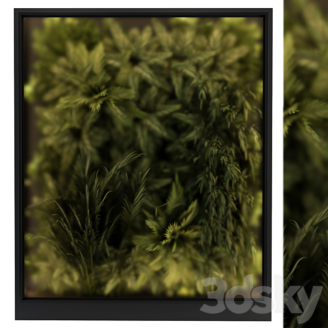 Vertical Garden Glass Frame – Wall Decor 58 3DSMax File - thumbnail 1