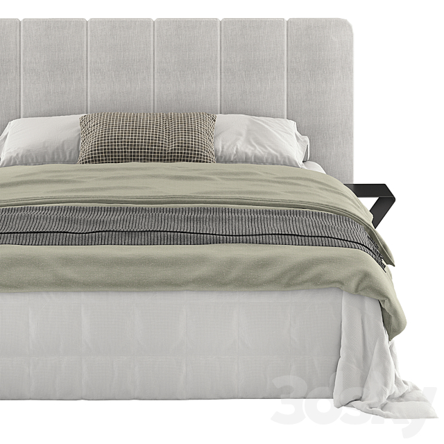 Kennedy Tufted bed 3DSMax File - thumbnail 2