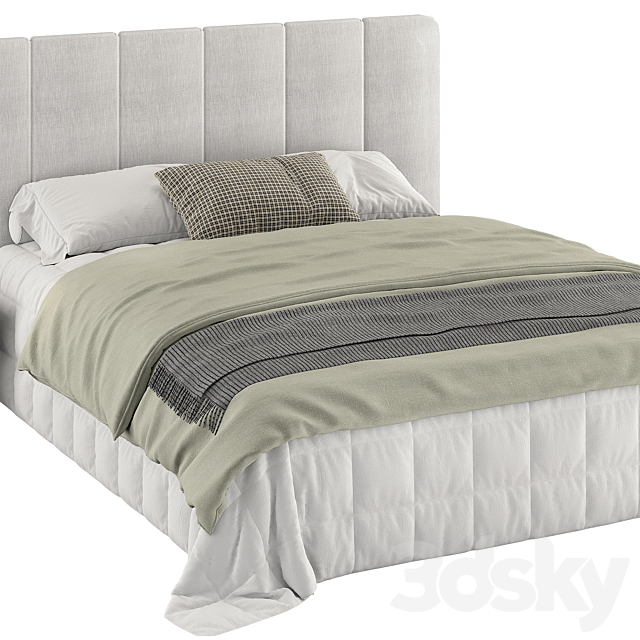 Kennedy Tufted bed 3DSMax File - thumbnail 3