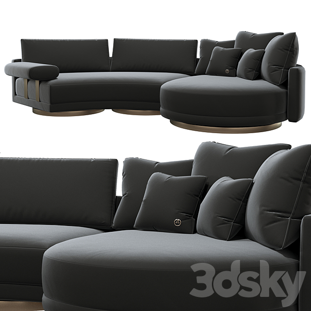 luxence jet sectional sofa 3DSMax File - thumbnail 1