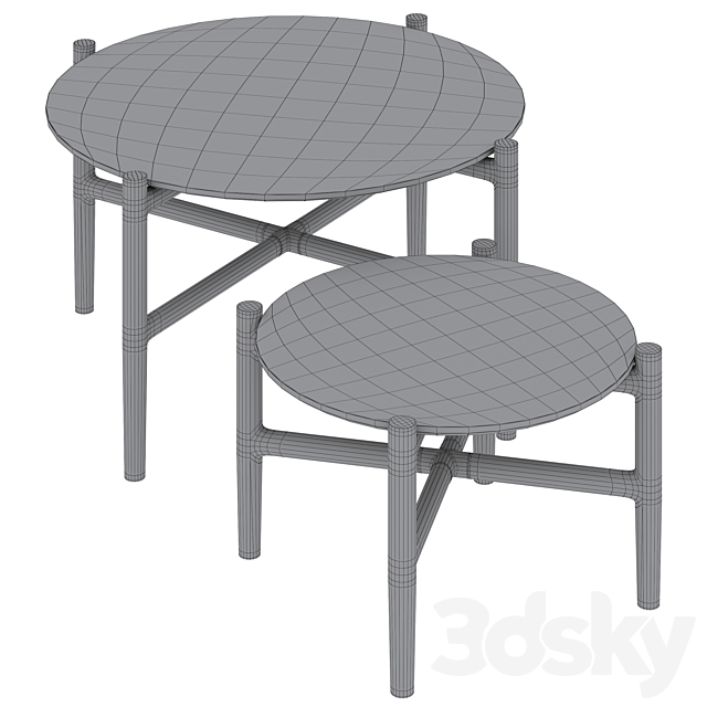 Coffee table HOLTON round by Rowico Home 3DSMax File - thumbnail 5
