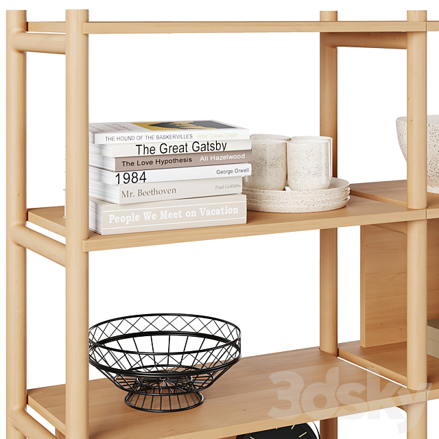 Bookcase HOLTON by Rowico Home 3dsky