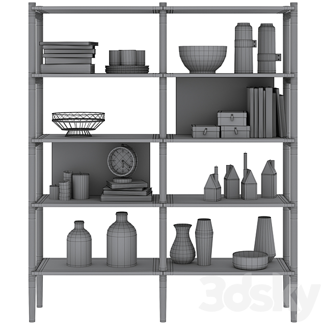 Bookcase HOLTON by Rowico Home 3dmodel