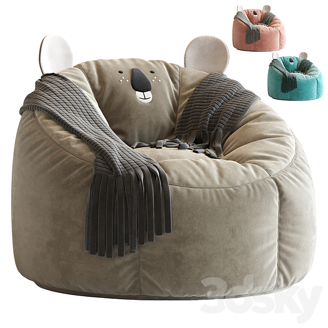 Koala Bean Bag Chair 3DSMax File - thumbnail 1