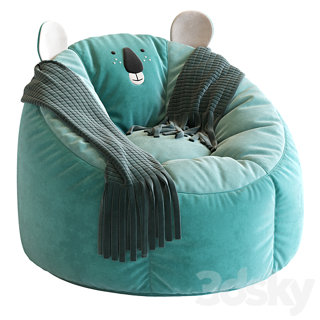 Koala Bean Bag Chair 3DSMax File - thumbnail 3