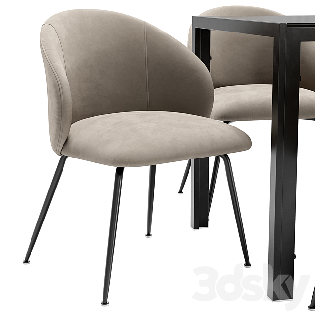 Dining chair Garda Decor and table Derby 3DSMax File - thumbnail 4