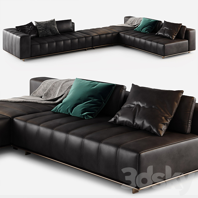 Minotti FREEMAN SEATING SYSTEM Sofa 04 3d