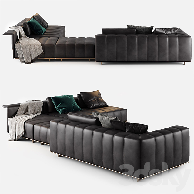Minotti FREEMAN SEATING SYSTEM Sofa 04 3dsky