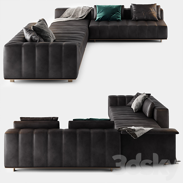 Minotti FREEMAN SEATING SYSTEM Sofa 04 3dskyfree