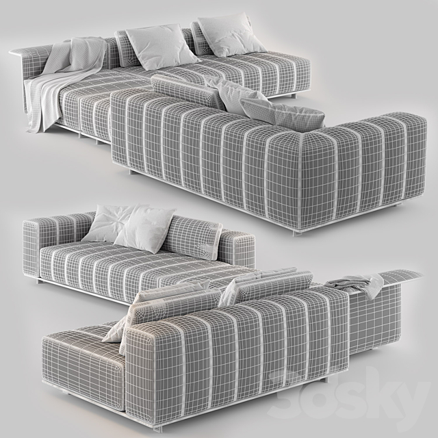 Minotti FREEMAN SEATING SYSTEM Sofa 04 3dmodel