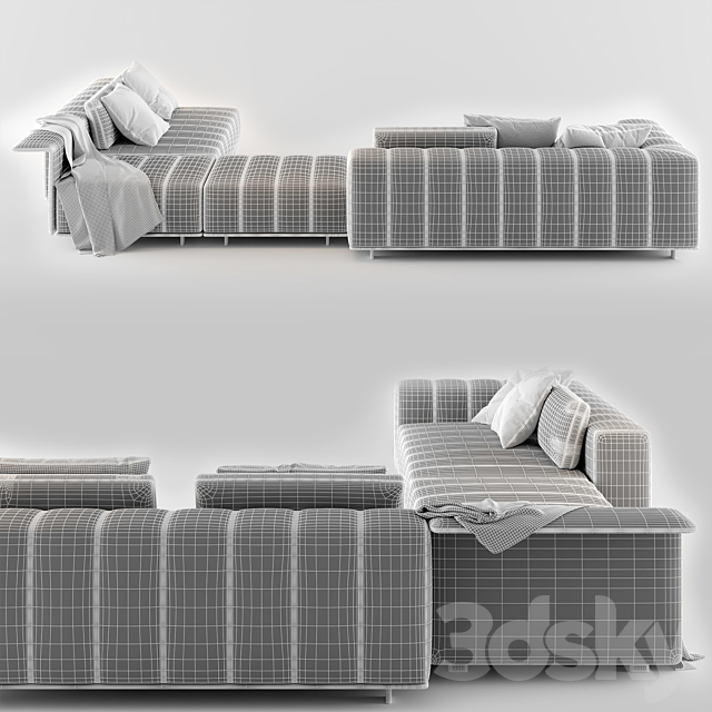Minotti FREEMAN SEATING SYSTEM Sofa 04 3d Download