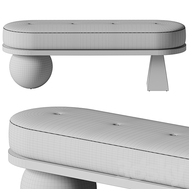 Leo Bench by Christian Siriano - 1stdibs 3d
