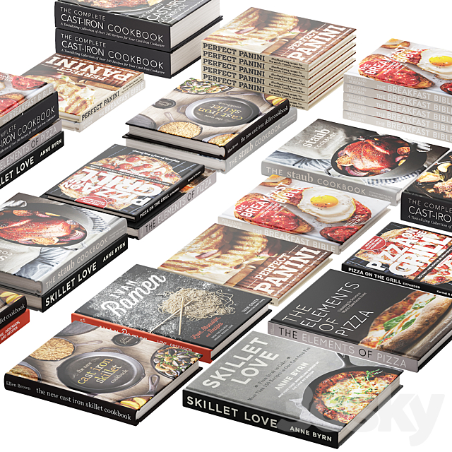 147 decorative books set 18 kitchen and cooking P04 3dsky