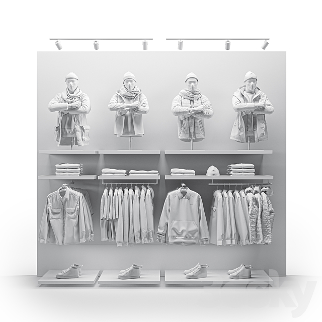 clothes shop outdoor clothing 01 3DSMax File - thumbnail 4