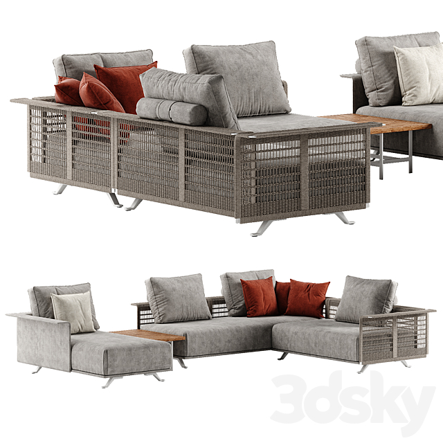 Poltrona Frau Solaria sectional sofa 3dmodel