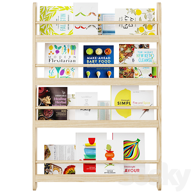 Wall mounted cookbook shelf by Minime 3d