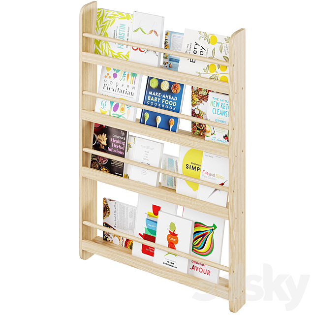 Wall mounted cookbook shelf by Minime 3dskyfree