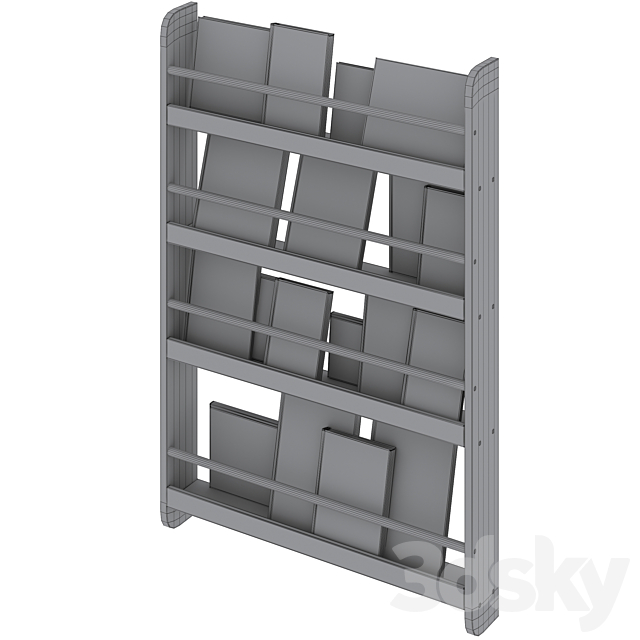 Wall mounted cookbook shelf by Minime 3dmodel