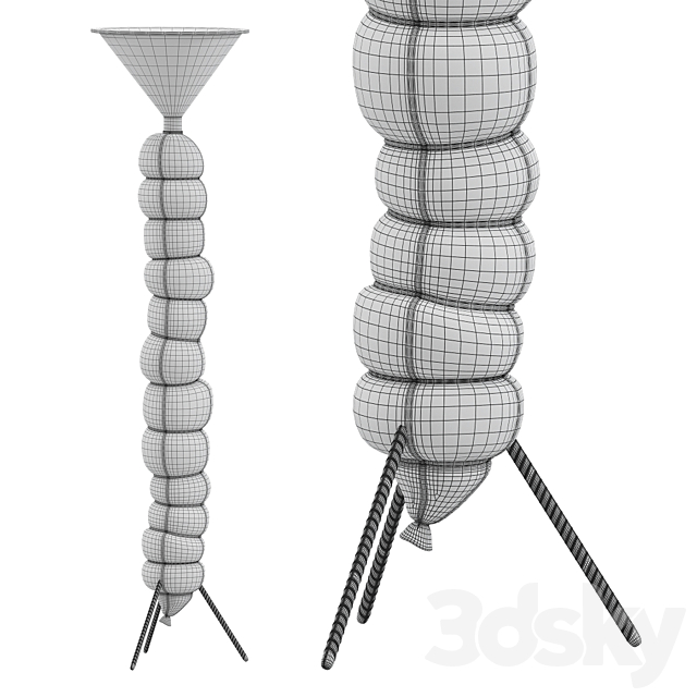 Sausage With Funnel Lamp by Atelier Van Lieshout 3DSMax File - thumbnail 3