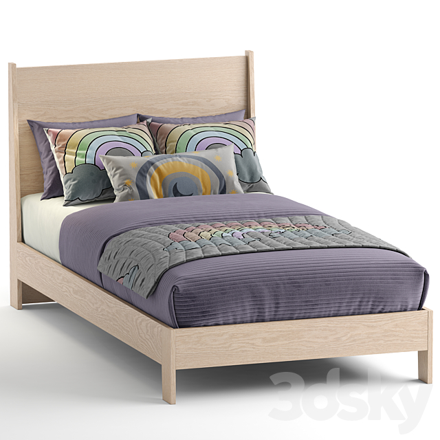 Pottery Barn kids_Milo single bed Bed 3D Models
