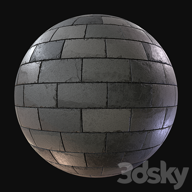 stone wall material 3d