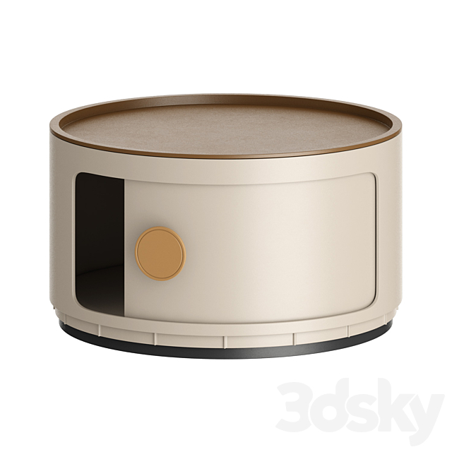 Nordic round bedside table 3dsky