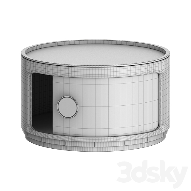 Nordic round bedside table 3dskyfree