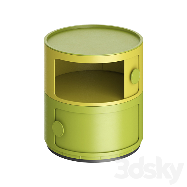 Nordic round bedside table 3dmodel