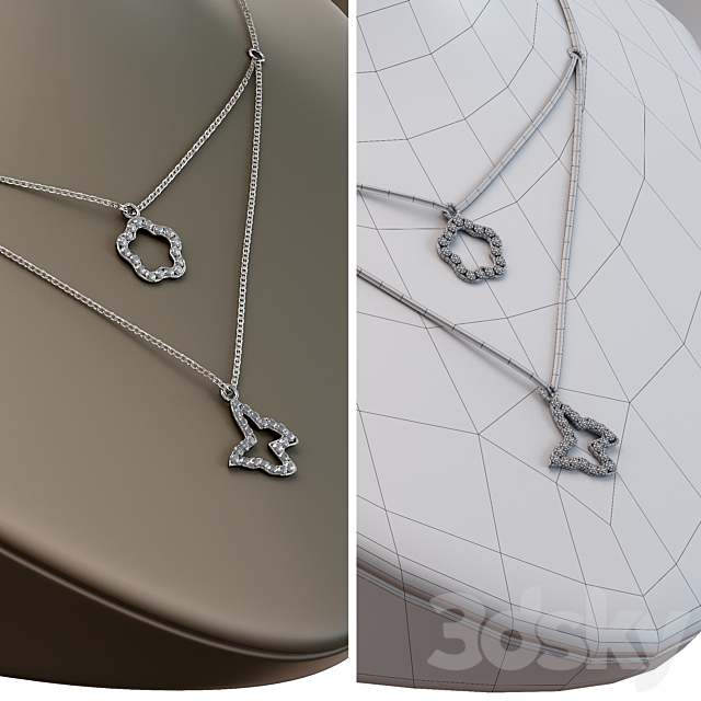 Jewelry showcase for a store. Jewelry stand. Display 3d Download