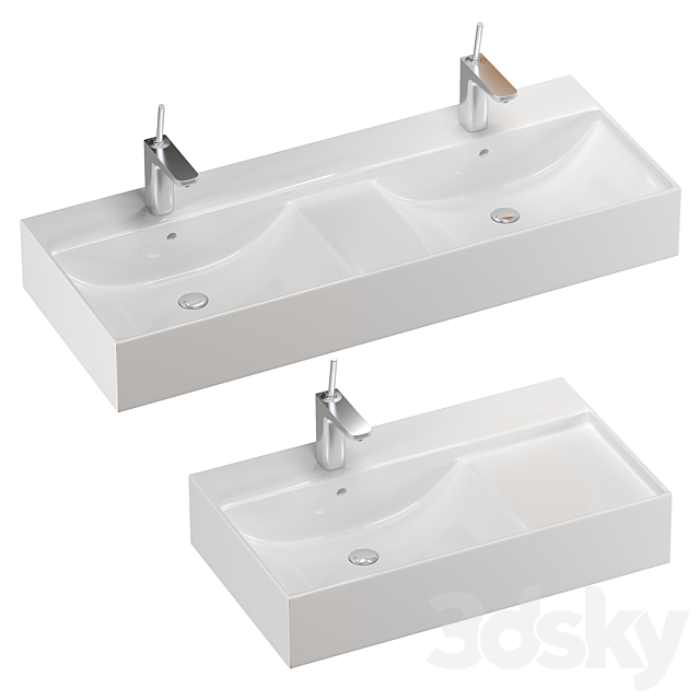 ROCA ONA washbasin set 01 3DS Max Model - thumbnail 2