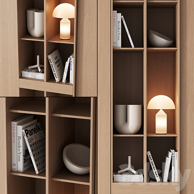 175 cabinet furniture 05 modern cupboard with decor 02 3d
