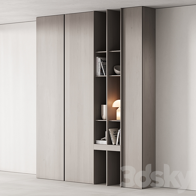 175 cabinet furniture 05 modern cupboard with decor 02 3dsky