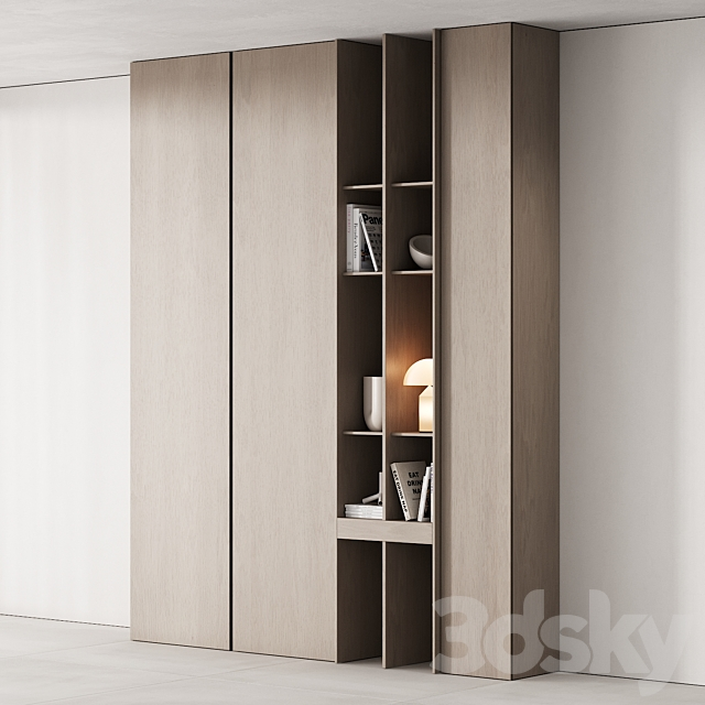 175 cabinet furniture 05 modern cupboard with decor 02 3dmodel