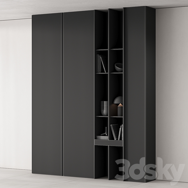175 cabinet furniture 05 modern cupboard with decor 02 3d Download