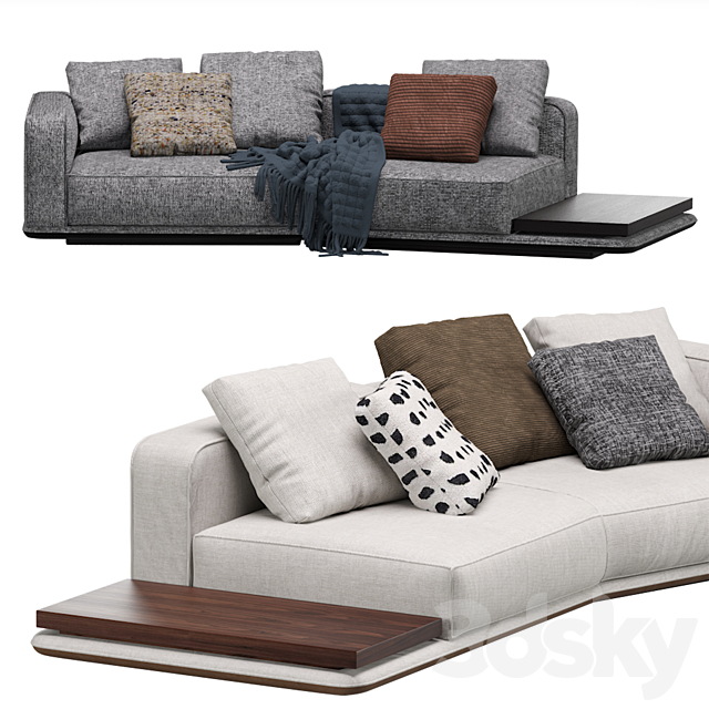 Minotti Horizonte Modular Sofa 07 3d