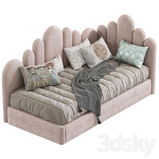 Modern style sofa bed 266 3DSMax File - thumbnail 2