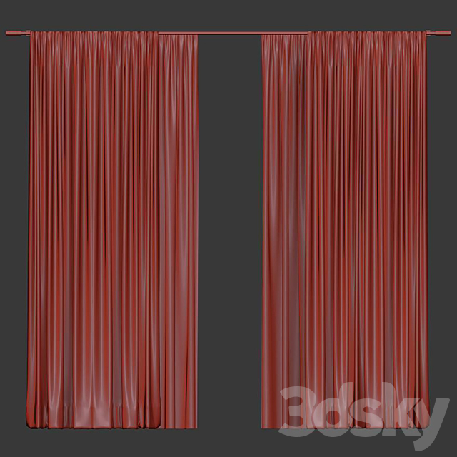 Curtain #130 3DSMax File - thumbnail 4