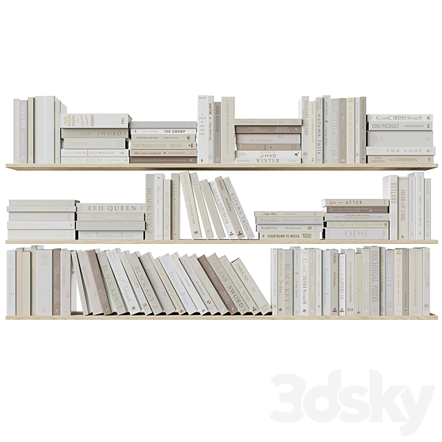 A set of books Books dark beige_1 3DSMax File - thumbnail 5