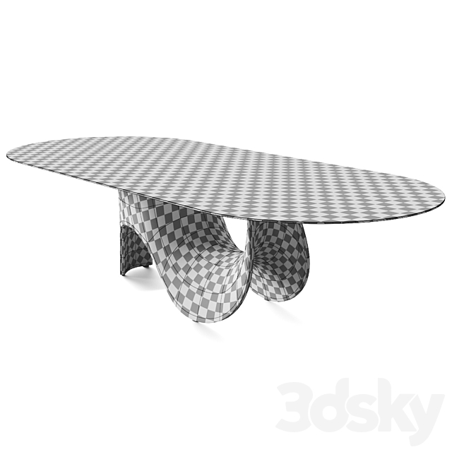 Calligaris Seashell Dining Table 3DSMax File - thumbnail 4