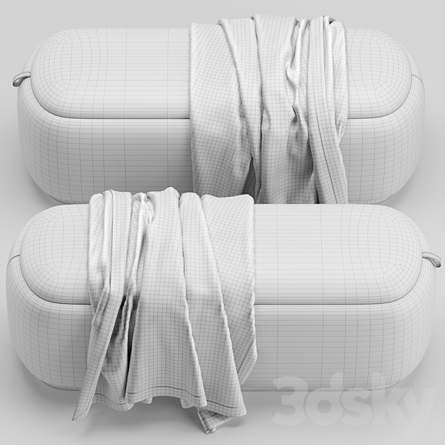 CUSCO fabric pouf – Laskasas 3DSMax File - thumbnail 5