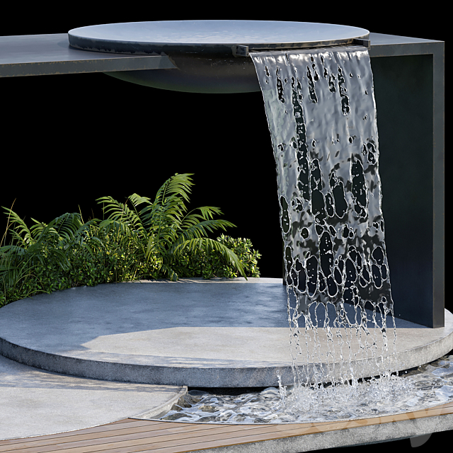 Landscape Furniture with Fountain – Architect Element 09 3DSMax File - thumbnail 2