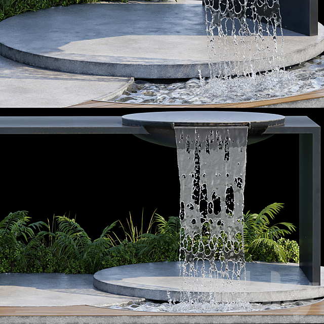 Landscape Furniture with Fountain – Architect Element 09 3DSMax File - thumbnail 4