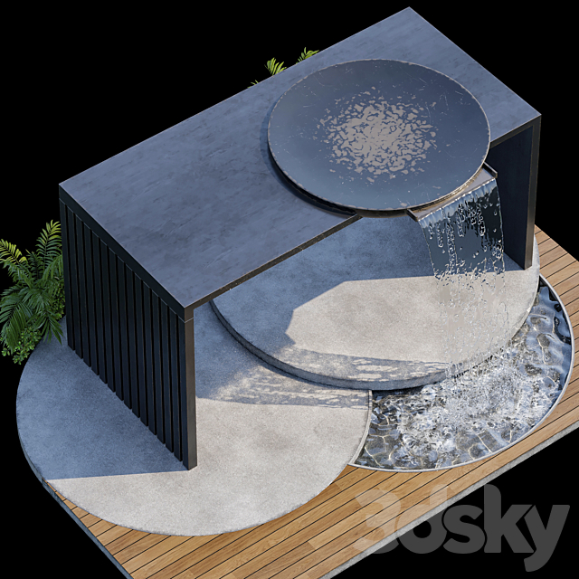 Landscape Furniture with Fountain – Architect Element 09 3DSMax File - thumbnail 5