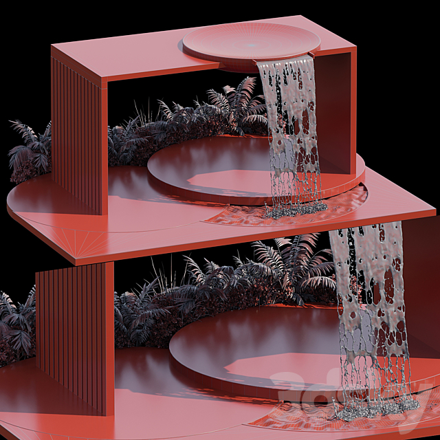 Landscape Furniture with Fountain – Architect Element 09 3DSMax File - thumbnail 7
