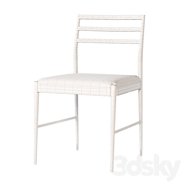 Glenmore Light Carbon Dining Chair 3DS Max Model - thumbnail 2